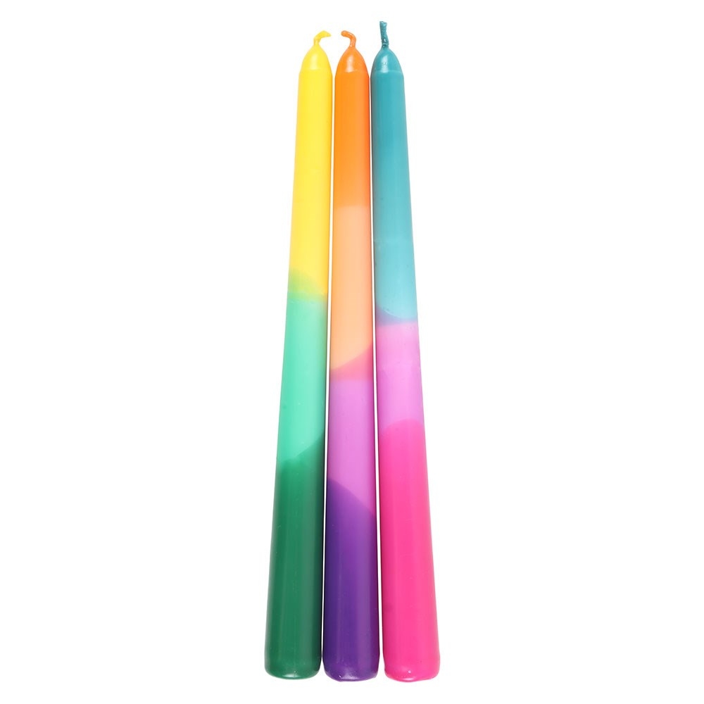 Something Different - Set of 3 Dipped Aura Energy Taper Duftkerze - Mehrfarben